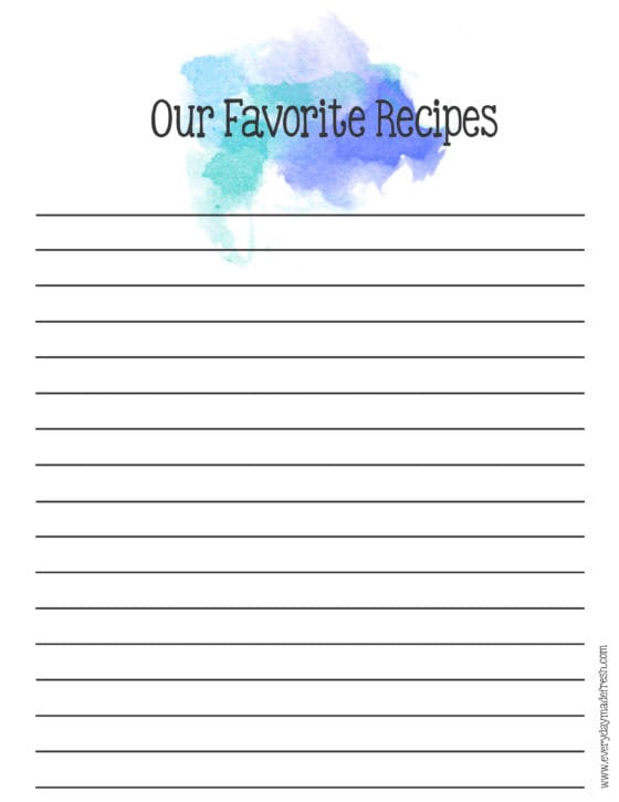 Meal Planning Printables - Everyday Made Fresh