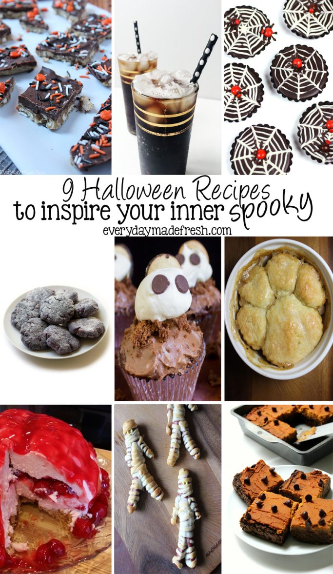 These 9 Halloween Recipes to Inspire Your Inner Spooky are fun and creative! Perfect to serve at your next Halloween party or to enjoy just because. | EverydayMadeFresh.com