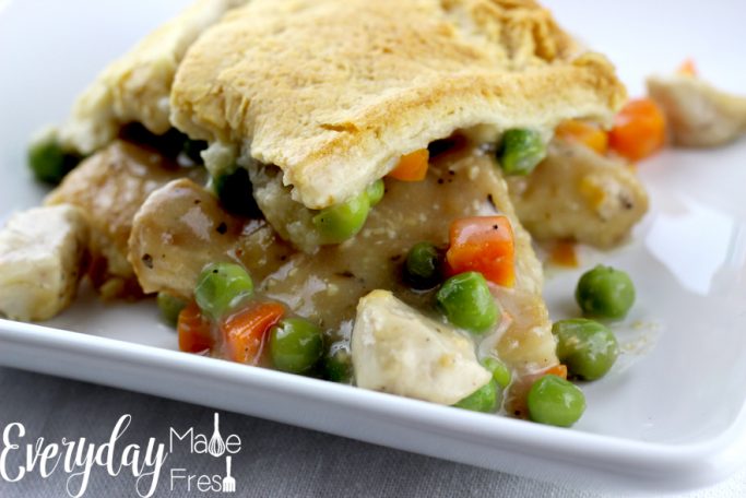 Short on time, but still want chicken pot pie? Don't buy frozen when you can make this Shortcut Chicken Pot Pie! | EverydayMadeFresh.com