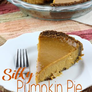 Perfect pumpkin pie has to be silky in texture with just the right about of spice. You'll get all of that plus more in this Silky Pumpkin Pie with a Gingersnap Crust. It's probably the best pumpkin pie you'll ever eat! | EverydayMadeFresh.com