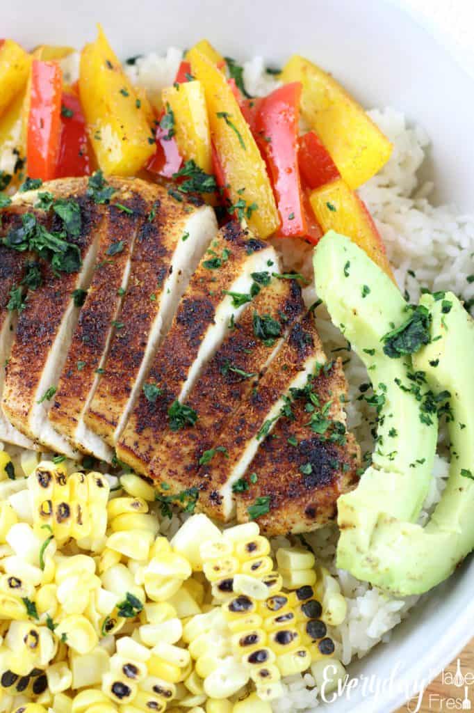 Fajita Chicken Rice Bowl Everyday Made Fresh