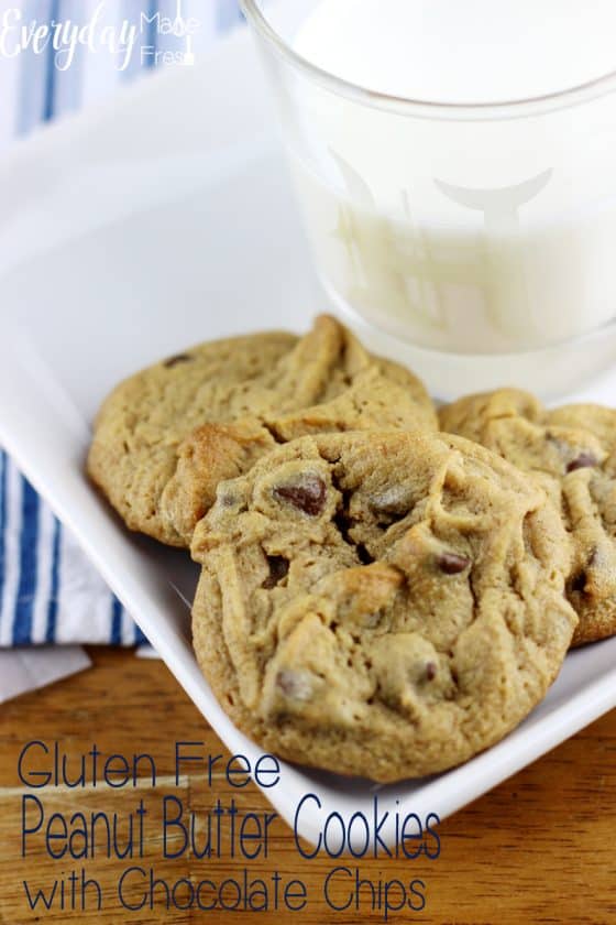 Gluten Free Peanut Butter Cookies with Chocolate Chips Everyday Made