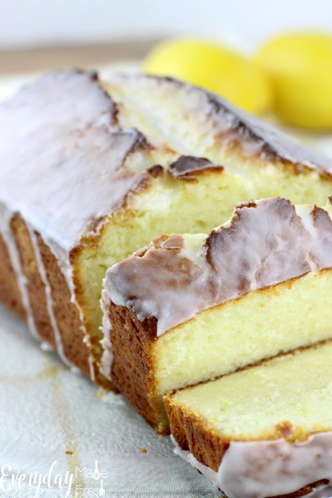 This Iced Lemon Pound Cake (Starbucks Copycat) is so easy to make, and far better than what you get from the coffee shop! | EverydayMadeFresh.com