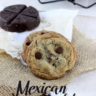 These Mexican Chocolate Chocolate Chip Cookies are the perfect blend of sweet and spicy.  You'll love the crispy edges and chewy centers. | EverydayMadeFresh.com