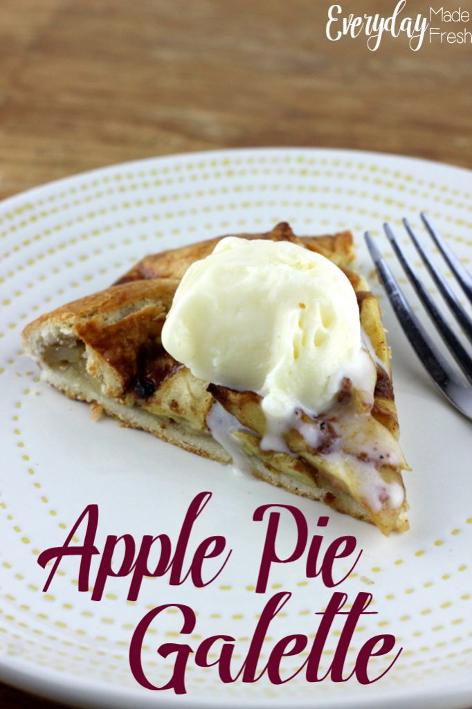 The easiest shortcut to pie for those of us that don't want to fuss with all the trouble. This Apple Pie Galette tastes just like apple pie but far easier! It's the perfect addition to your holiday table. | EverydayMadeFresh.com