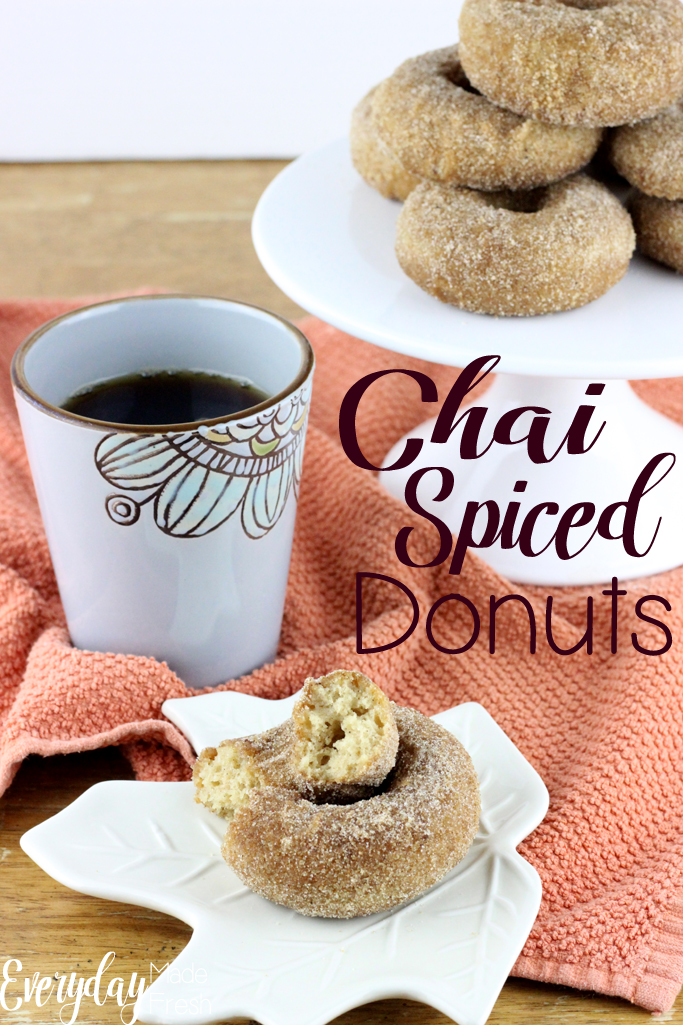 Bake up these Chai Spiced Donuts in no time with this easy recipe. These are the perfect weekend breakfast! | EverydayMadeFresh.com