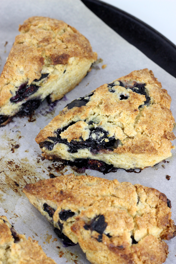 Fresh plump blueberries and lemon zest come together to make the tastiest scone! You'll want these Blueberry Lemon Scones for breakfast all the time!