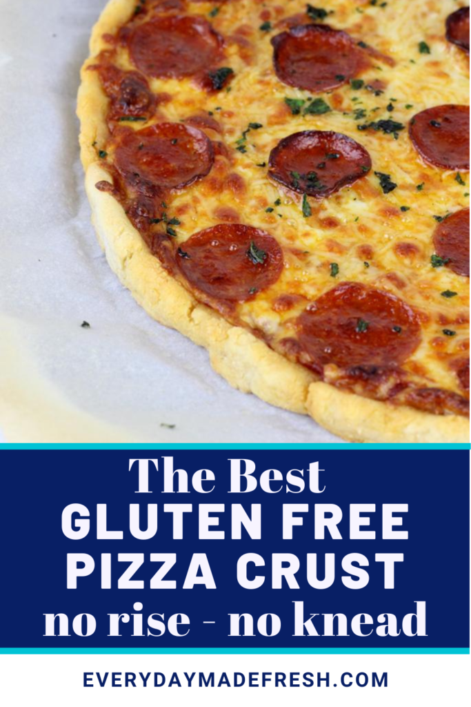 This is the only Gluten Free Pizza Crust you'll ever need. Easy to make - no knead - no rise - chewy and crispy. Perfect every time.