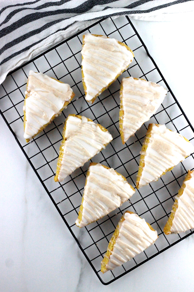 You don't want to miss the perfect recipe for Easy Gluten Free Pumpkin Spice Scones! They are a Starbucks Copycat recipe and make a yummy treat for fall.
