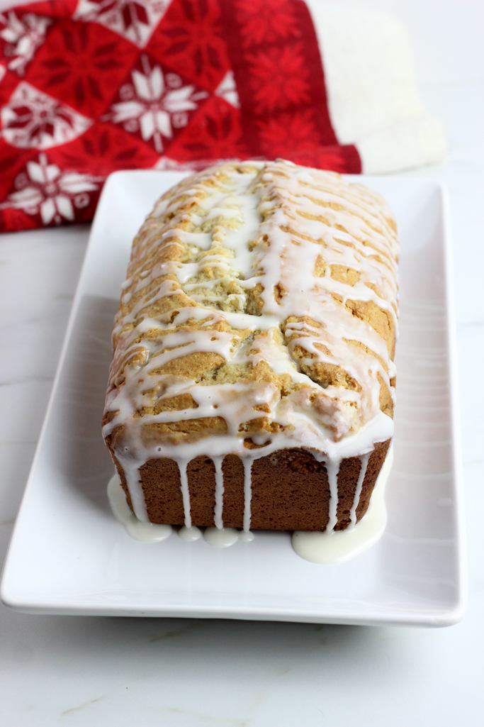 The Best Cinnamon Spiced Eggnog Bread is a Christmas favorite! It's perfect for dessert or breakfast.