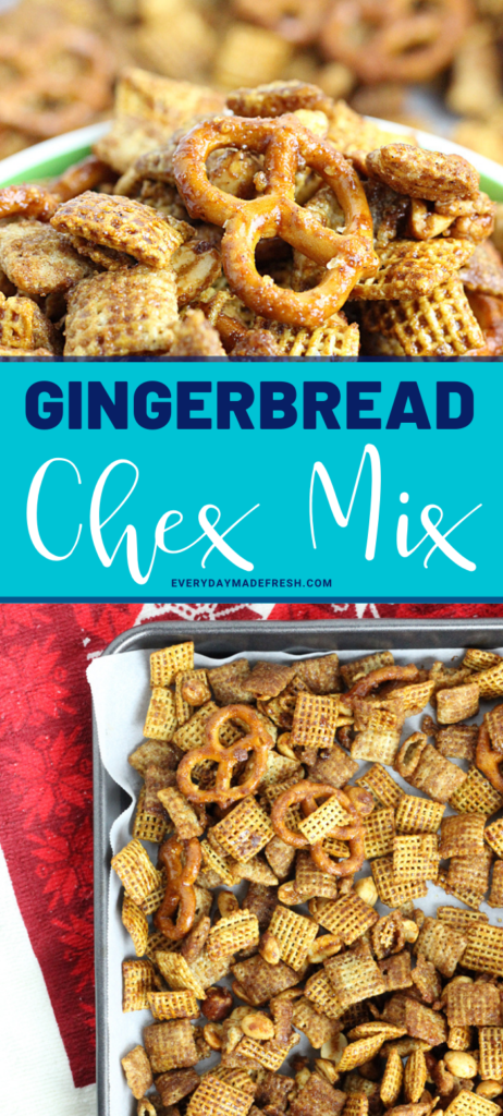 If gingerbread cookies are your favorite, this Gingerbread Chex Mix is going to be an addictive snack mix. Molasses, brown sugar, cinnamon and ginger flavors come together for the perfect combination. 