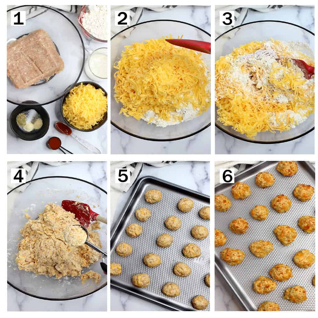 Step by Step photos on how to make spicy chicken cheeseballs