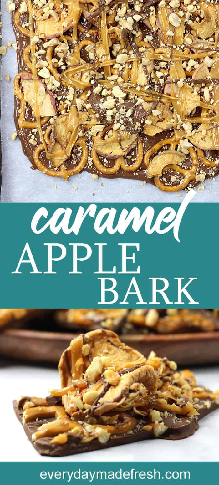 Easy Caramel Apple Bark with Pretzels Everyday Made Fresh