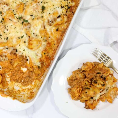 Easy Tortellini Pasta Bake Recipe with Cream Cheese 